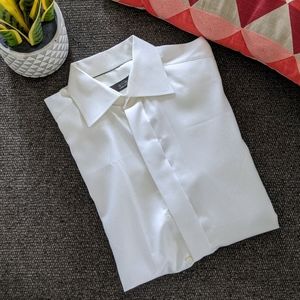 Eton men's textured tuxedo shirt sz 15 1/2